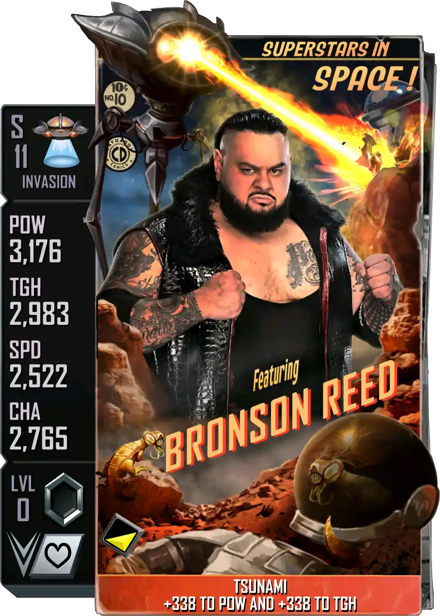 Invasion, Bronson Reed, Standard Card from WWE Supercard