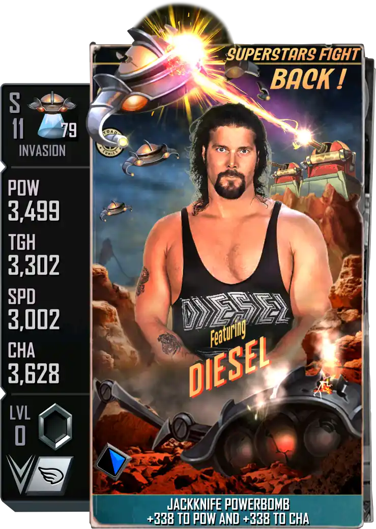 Invasion, Diesel, Fusion card from WWE Supercard