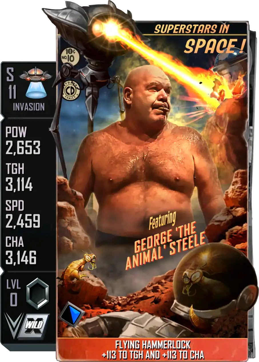 Invasion, George Steele, Standard Card from WWE Supercard