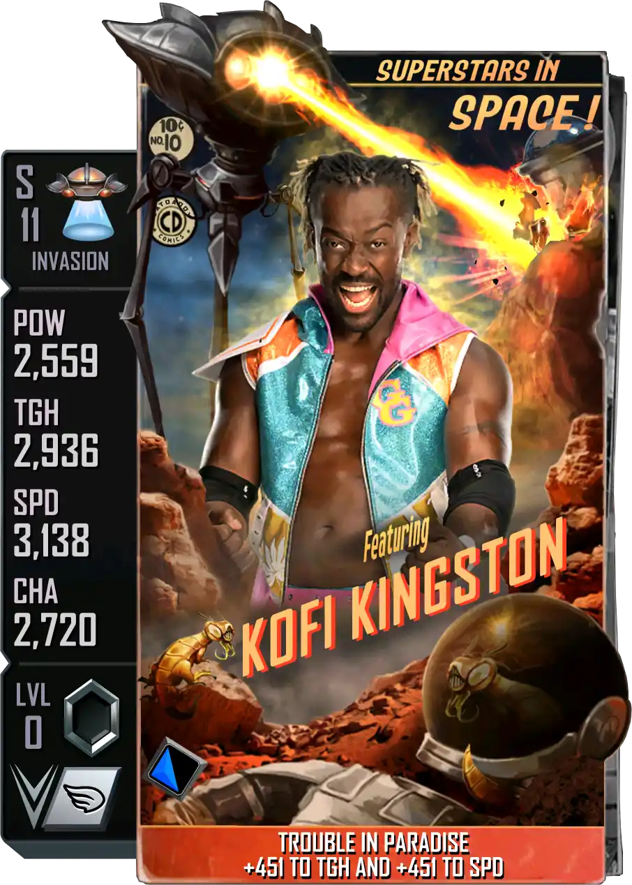 Invasion, Kofi Kingston, Standard Card from WWE Supercard