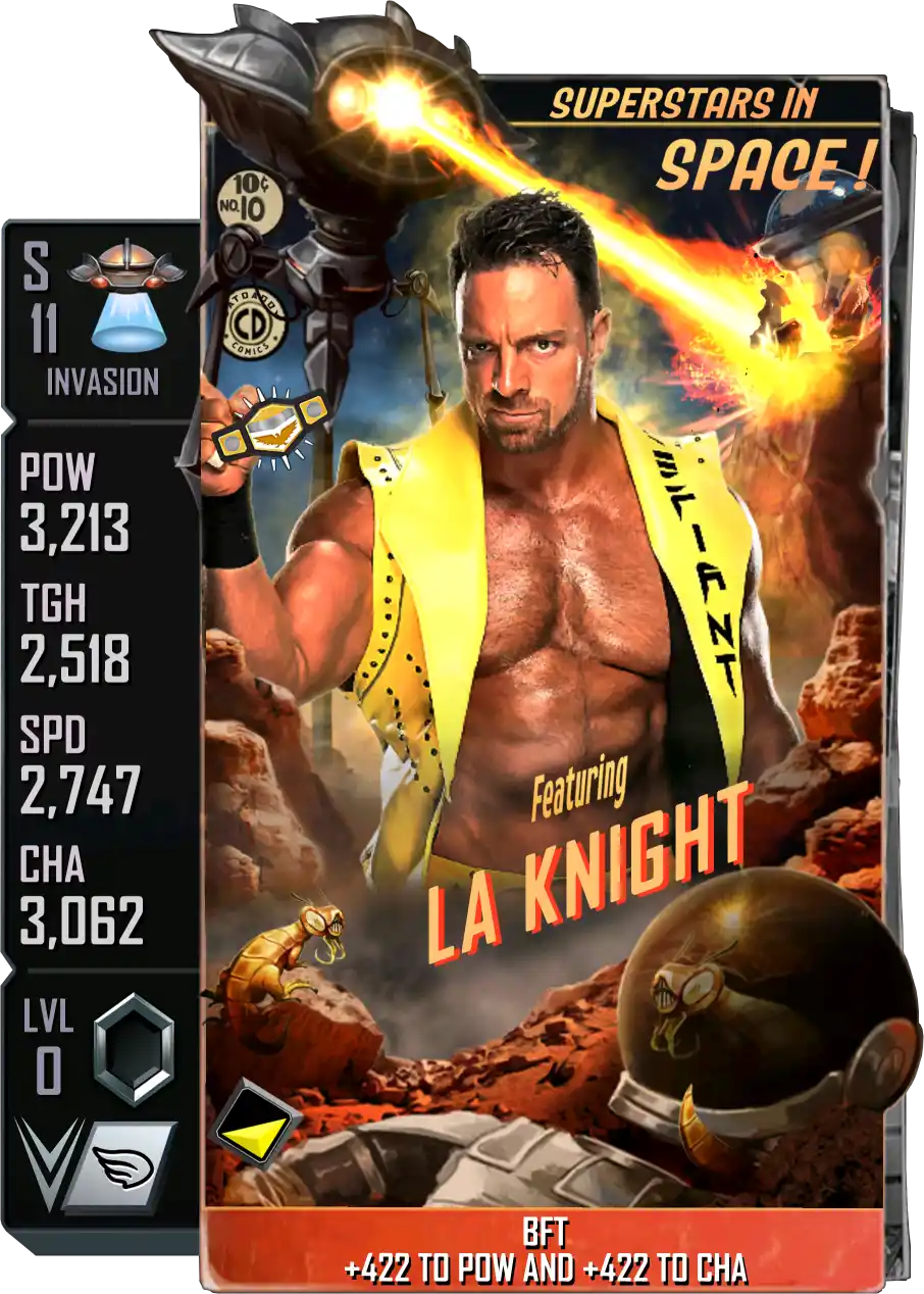 Invasion, LA Knight, Standard Card from WWE Supercard