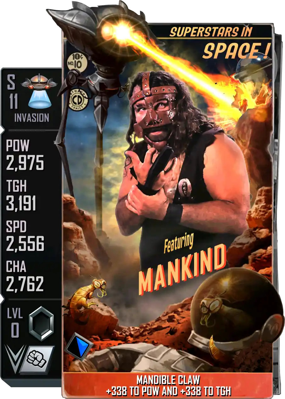 Invasion, Mankind, Standard Card from WWE Supercard