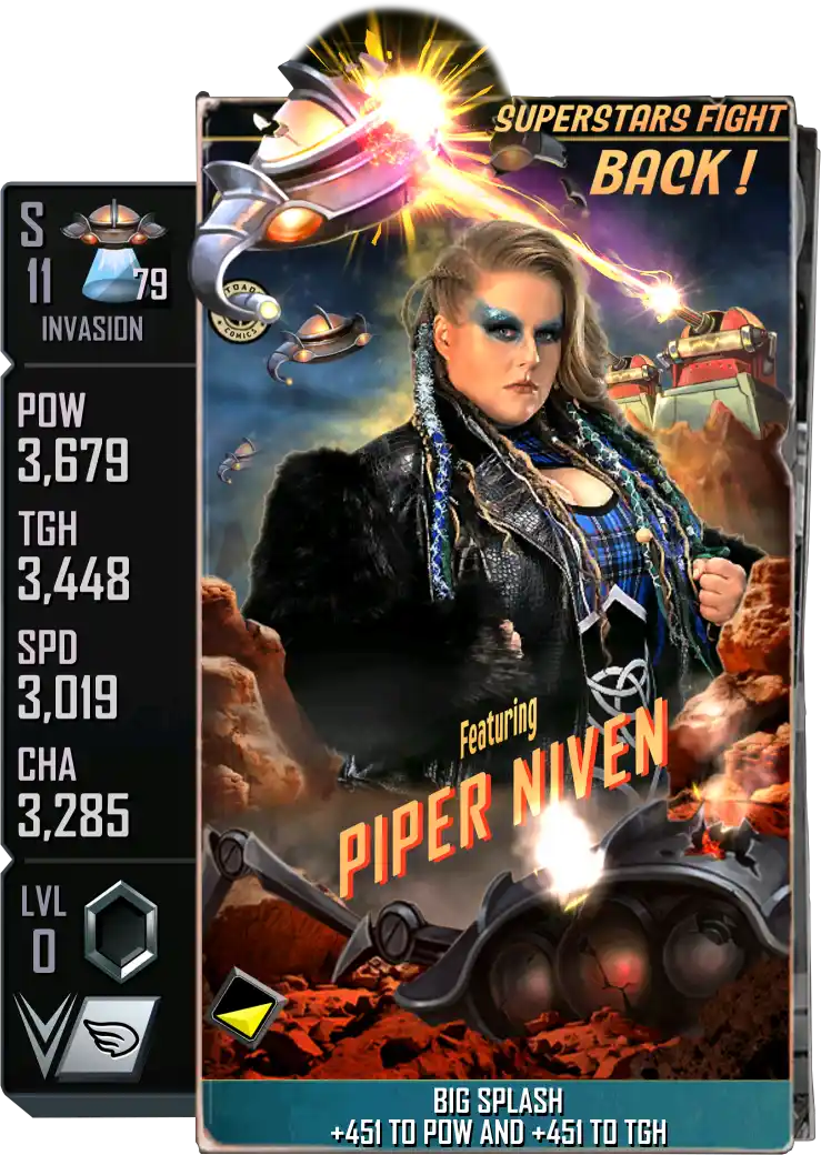 Invasion, Piper Niven, Fusion card from WWE Supercard