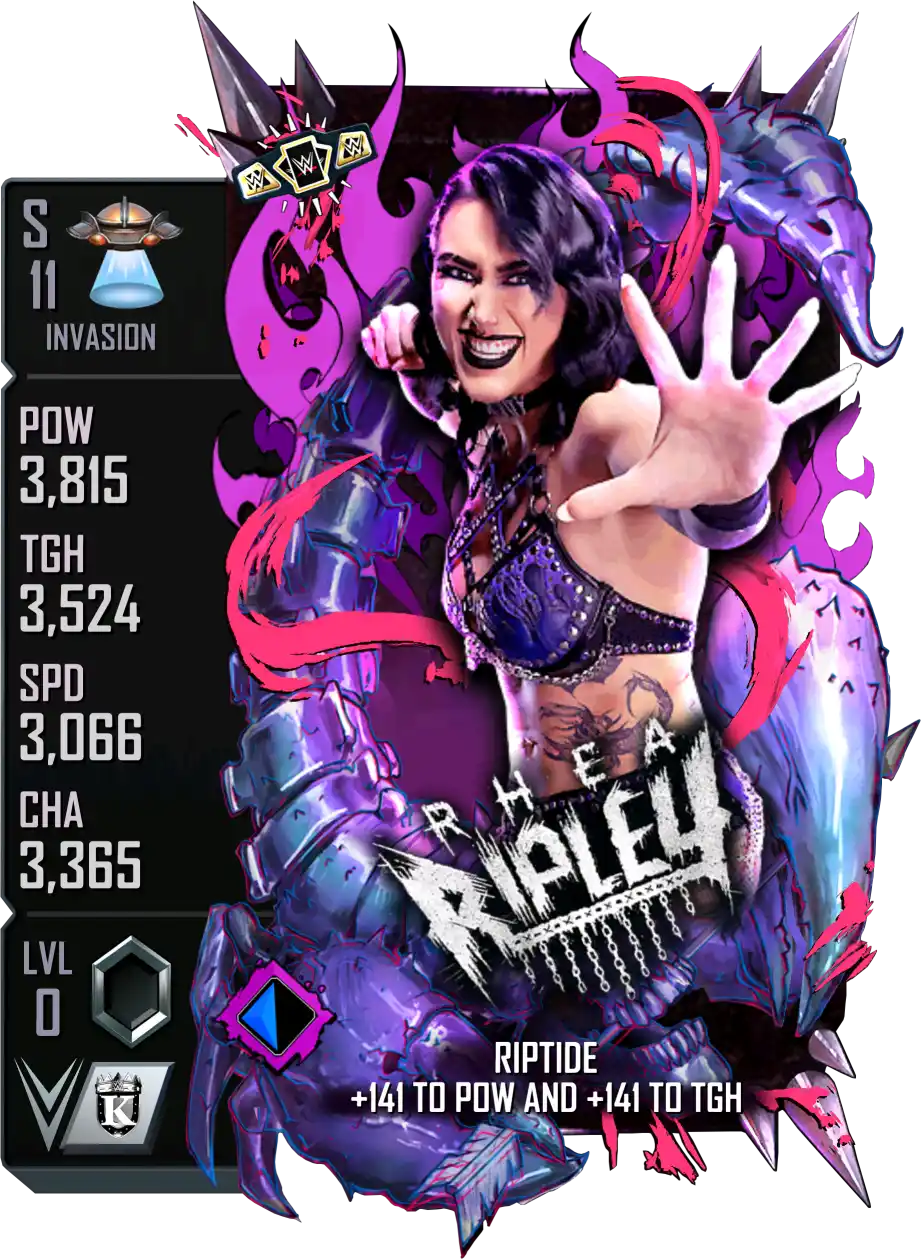 Invasion, Rhea Ripley, Special Edition Card from WWE Supercard