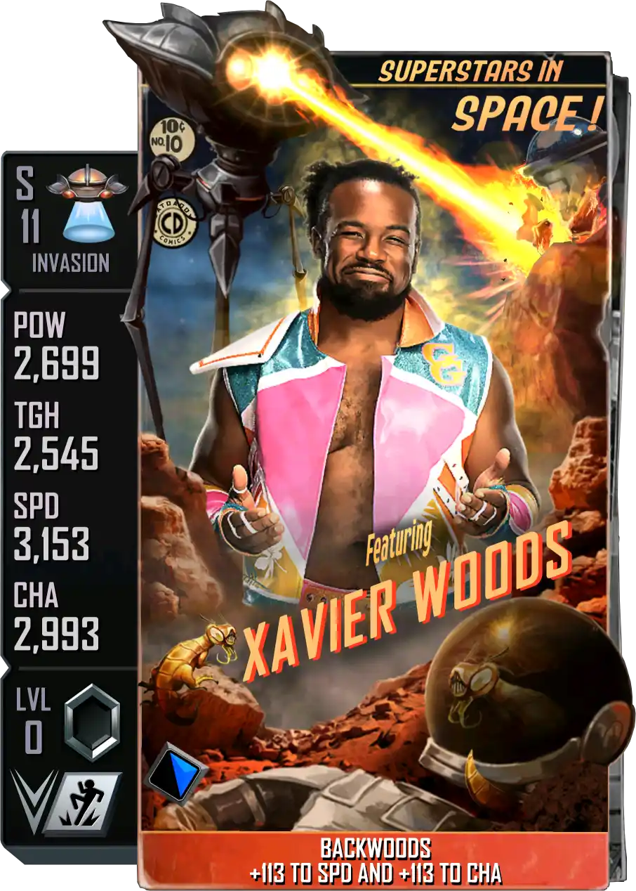 Invasion, Xavier Woods, Standard Card from WWE Supercard