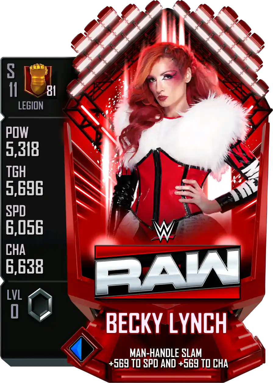 Legion, Becky Lynch, SE (Special Edition) RAW on Netflix card from WWE Supercard