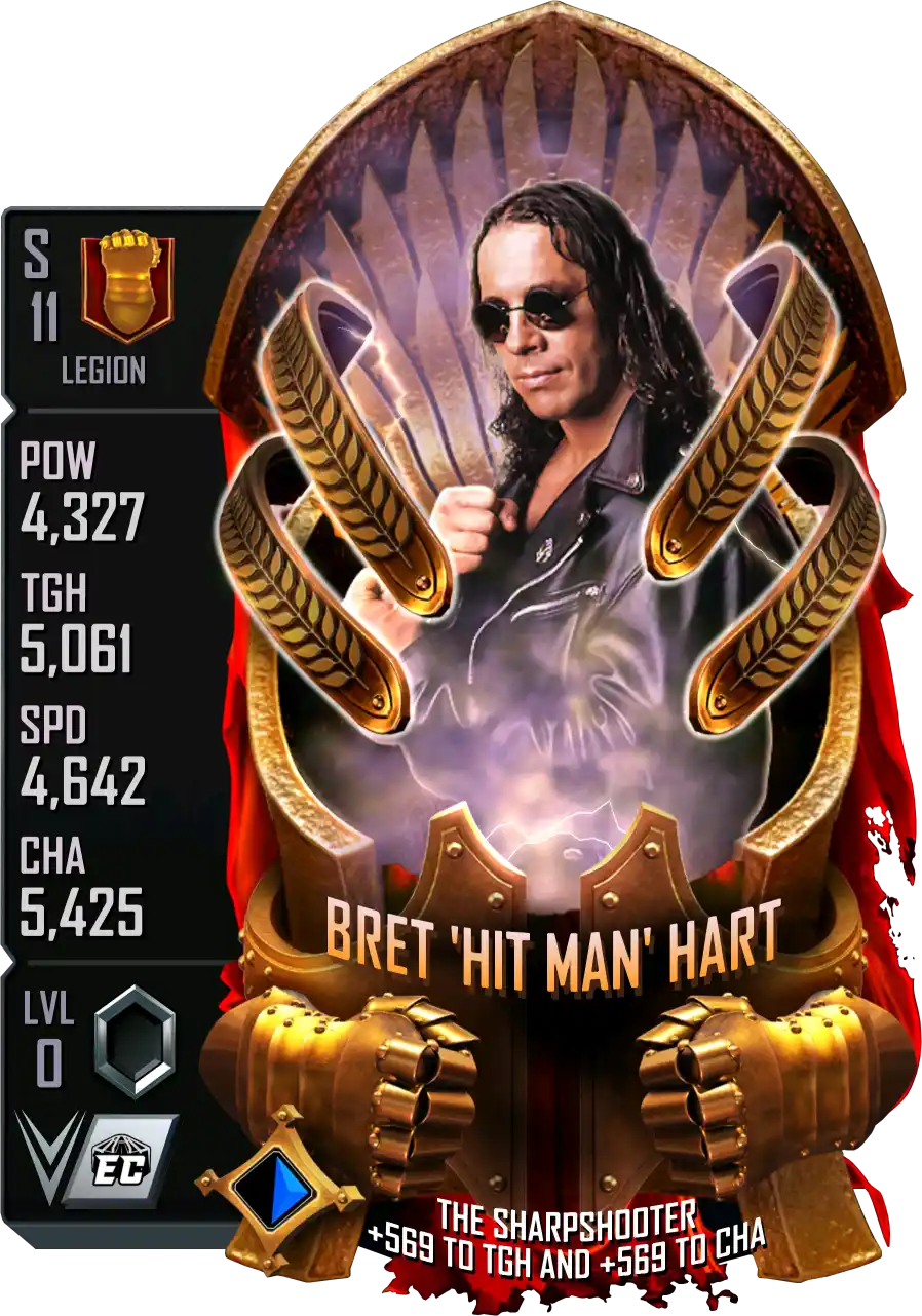 Legion, Bret Hart, Standard Card from WWE Supercard