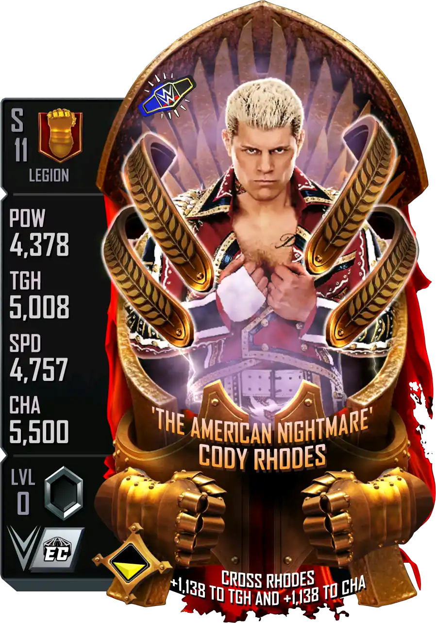 Legion, Cody Rhodes, Standard Card from WWE Supercard