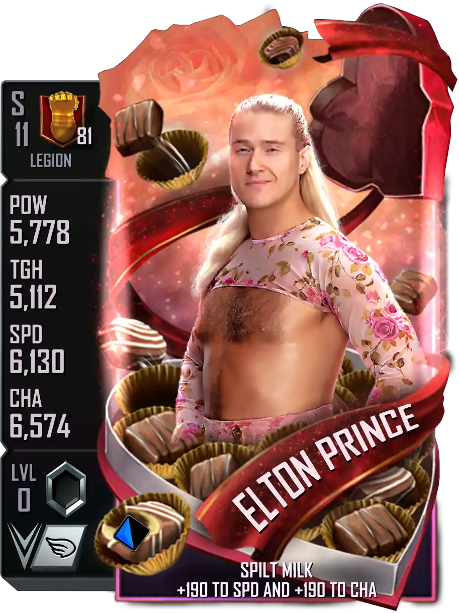 Legion, Elton Prince, Valentine's Day SE (Special Edition) card from WWE Supercard