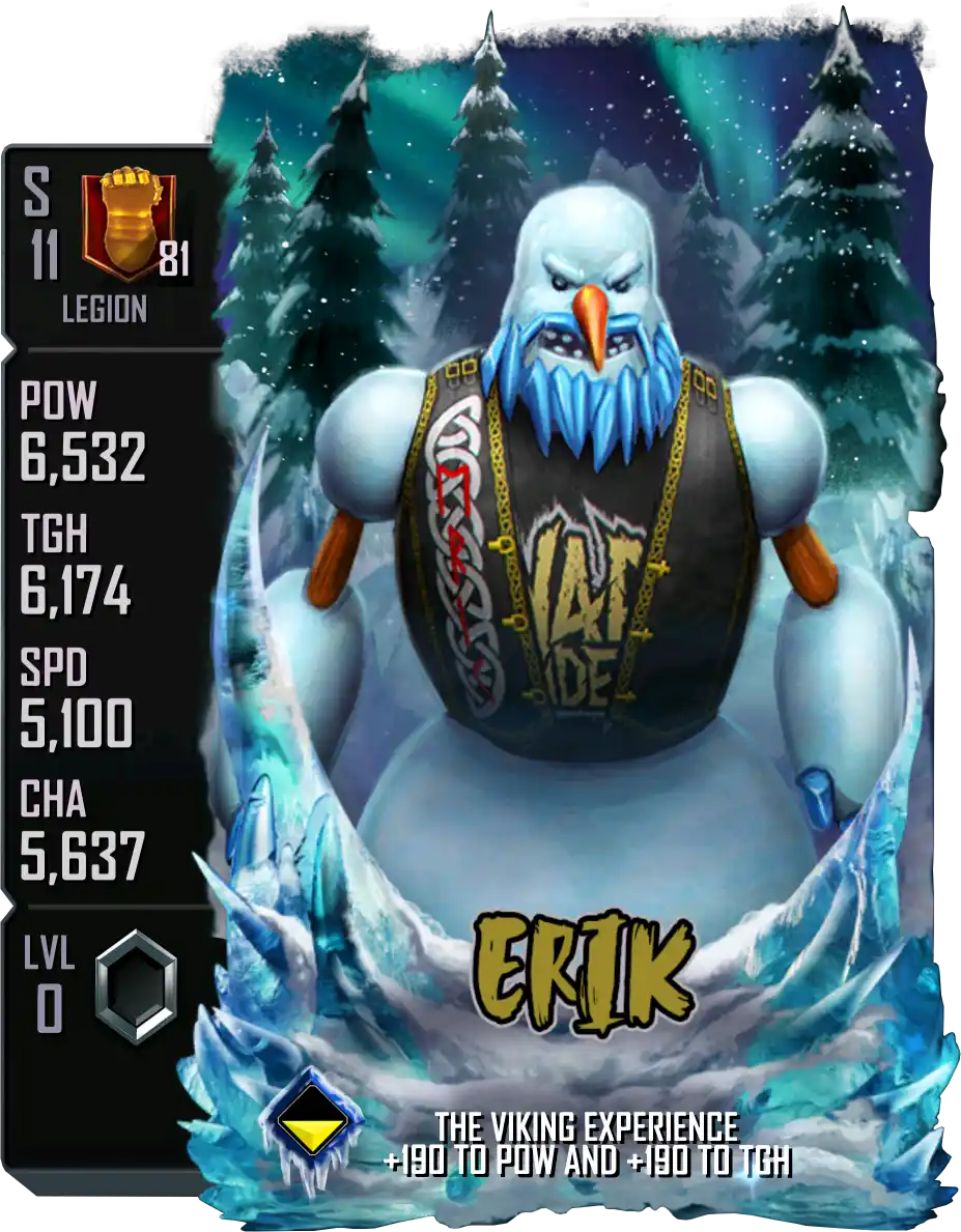 Legion, Erik, SE (Special Edition) 2025 Winter Holidays Snowman card from WWE Supercard