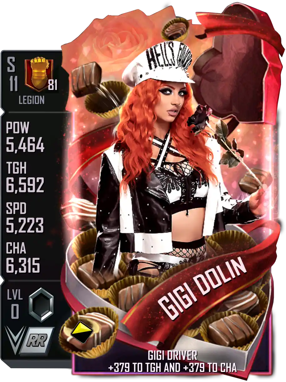 Legion, Gigi Dolin, Valentine's Day SE (Special Edition) card from WWE Supercard