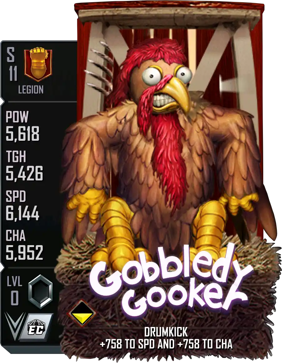 Legion, Gobbledy Gooker, SE (Special Edition) card from WWE Supercard