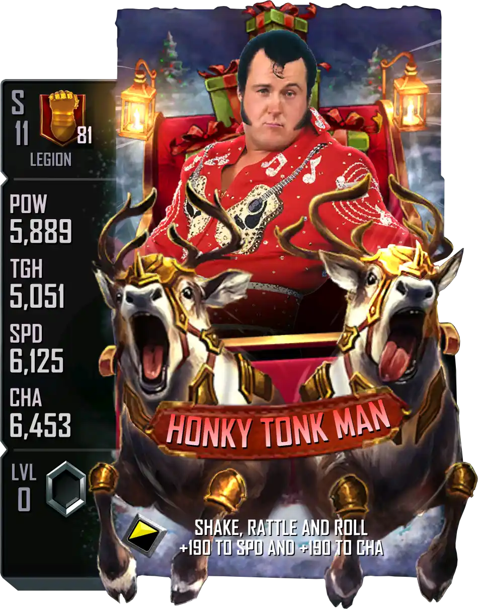 Legion, Honky Tonk Man, SE (Special Edition) 2025 Winter Holidays card from WWE Supercard