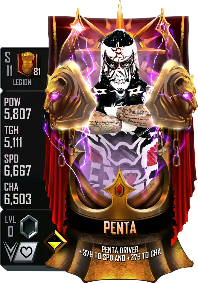 Legion, Penta, Heroic Event card from WWE Supercard