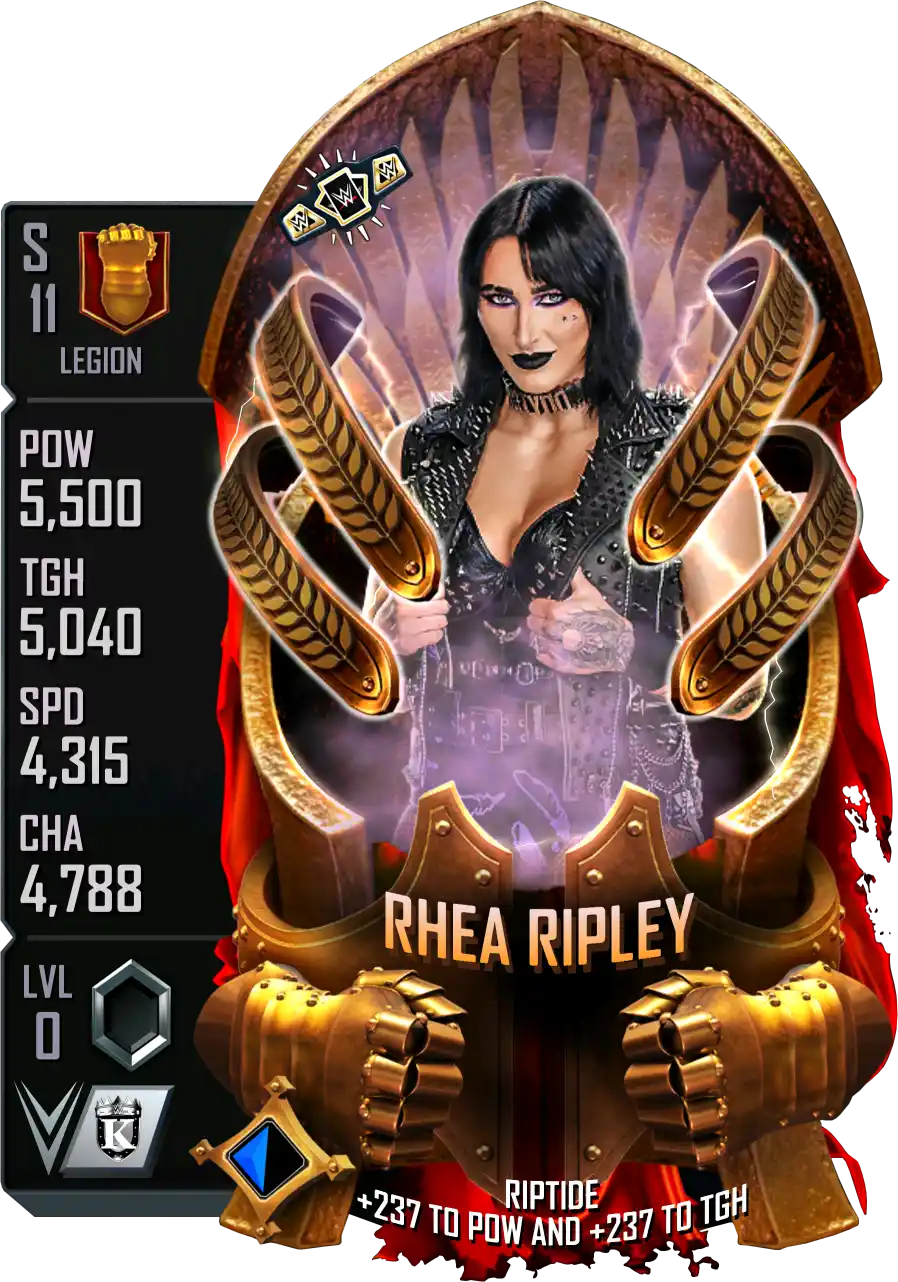 Legion, Rhea Ripley, Standard Card from WWE Supercard