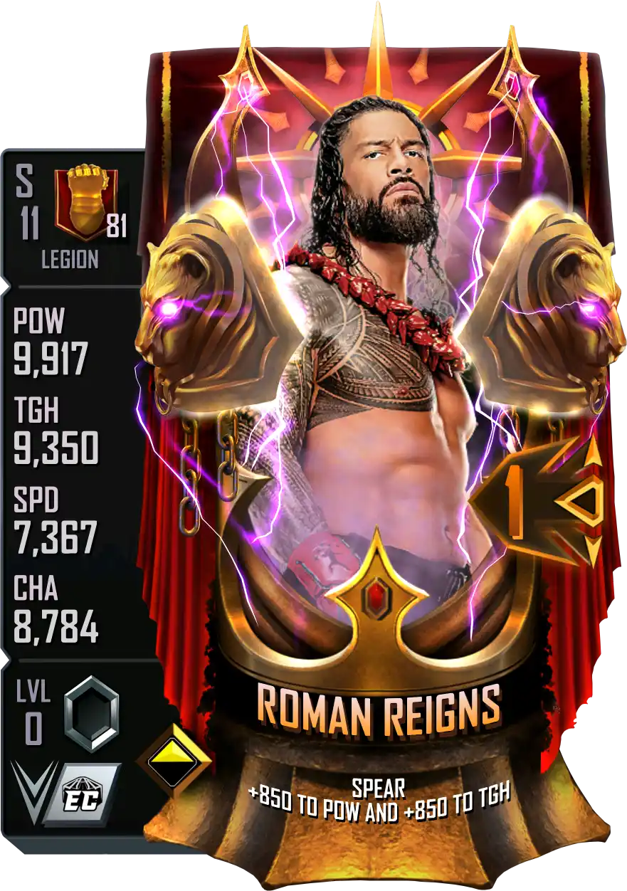Legion, Roman Reigns, LMS (Last Man Standing) Ranked Event Card from WWE Supercard