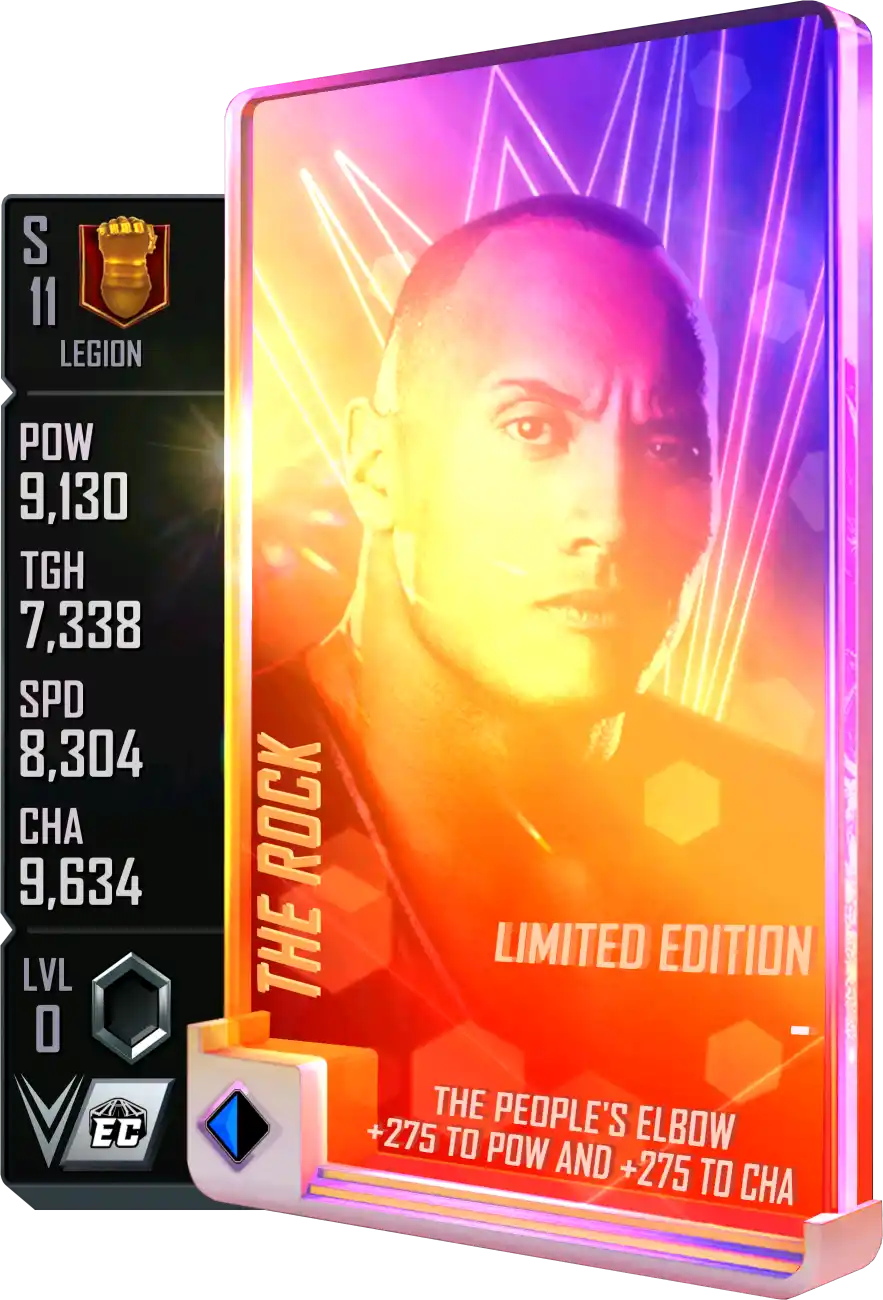 Legion, The Rock, Limited Edition Card from WWE Supercard