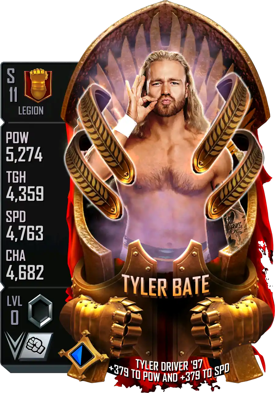 Legion, Tyler Bate, Standard Card from WWE Supercard