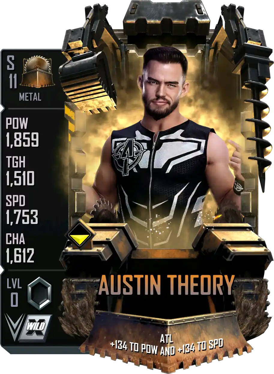 Metal, Austin Theory, Standard Card from WWE Supercard