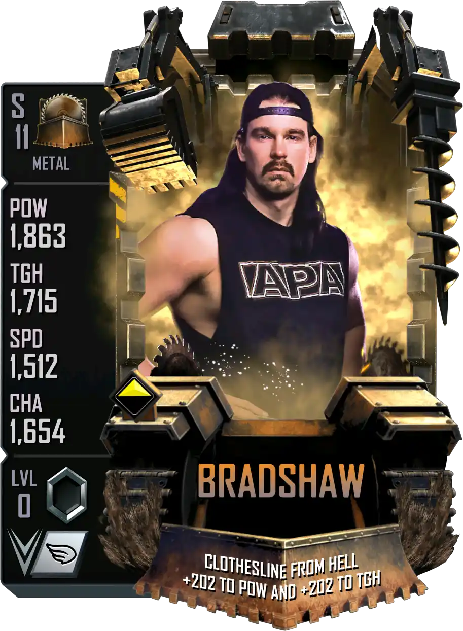 Metal, Bradshaw, Standard Card from WWE Supercard