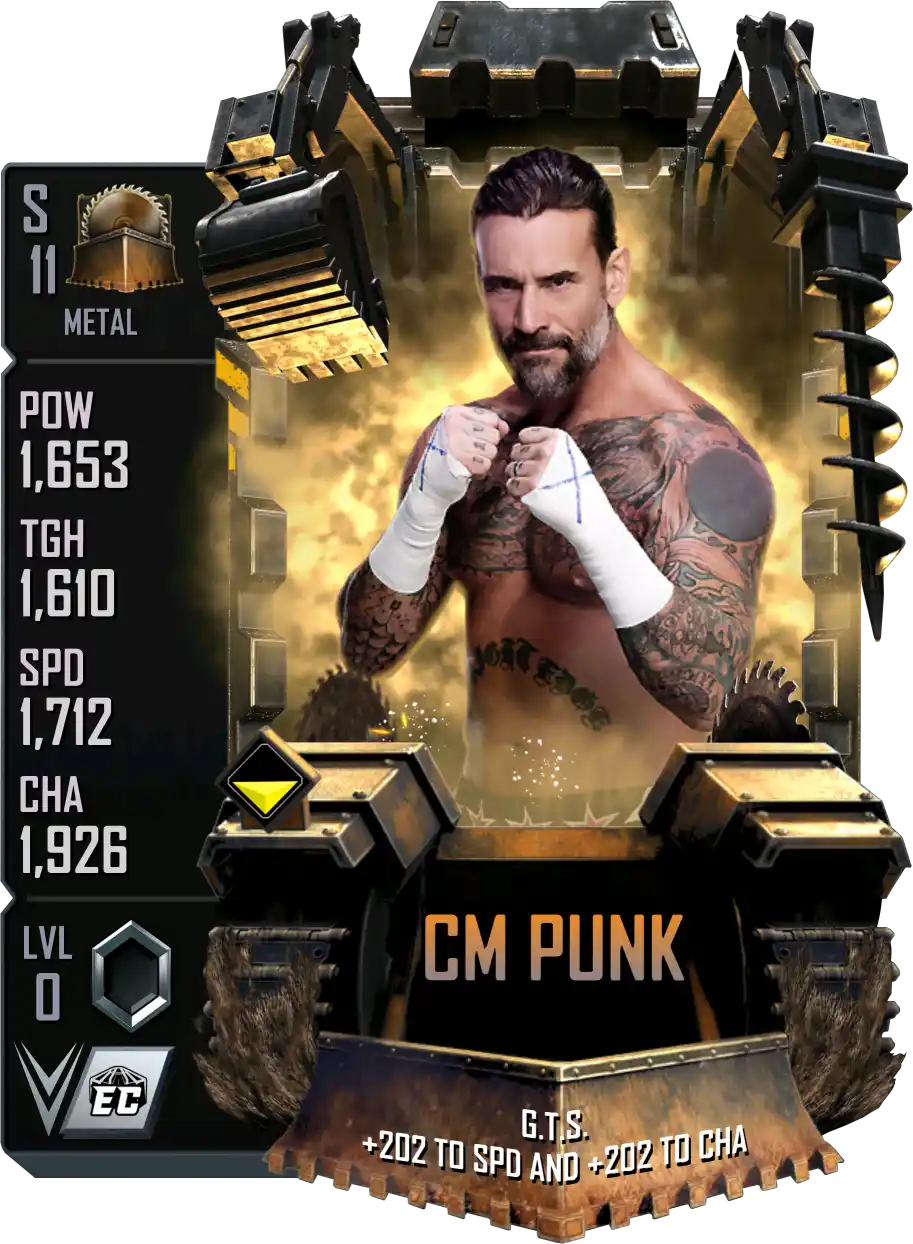 Metal, CM Punk, Standard Card from WWE Supercard