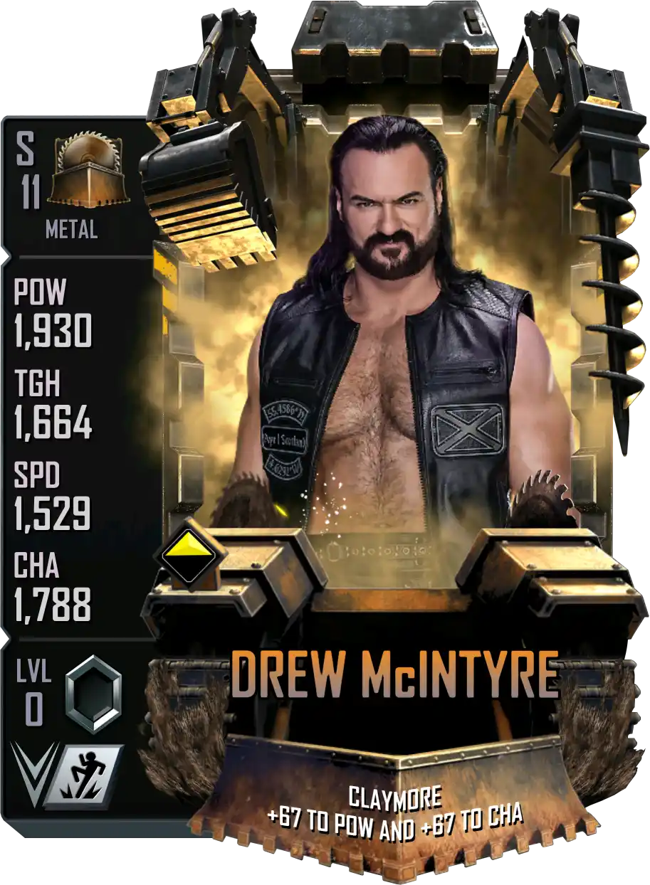 Metal, Drew McIntyre, Standard Card from WWE Supercard