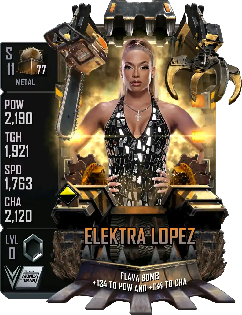 Metal, Elektra Lopez, Fusion Card from WWE Supercard