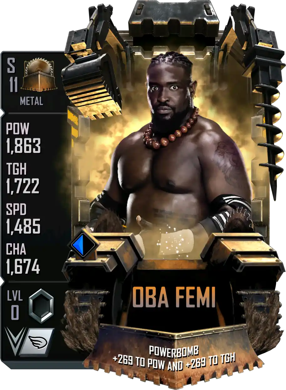 Metal, Oba Femi, Standard Card from WWE Supercard