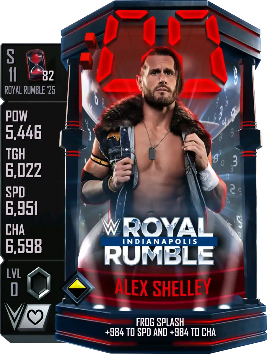 Royal Rumble '25, Alex Shelley, Standard Card from WWE Supercard