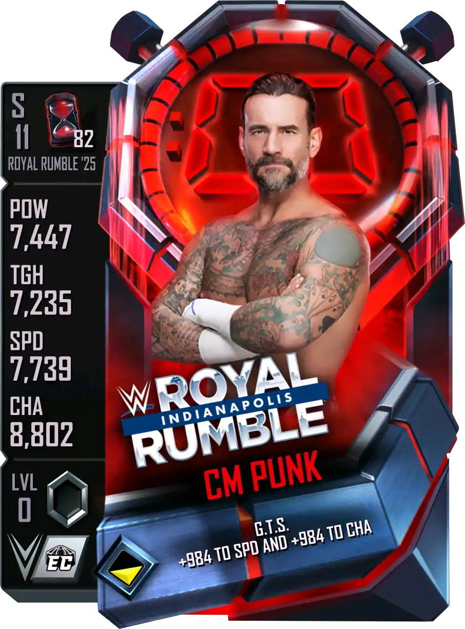Royal Rumble '25, CM Punk, Heroic event card from WWE Supercard