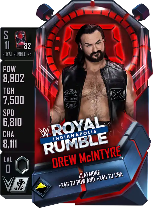 Royal Rumble '25, Drew McIntyre, Heroic event card from WWE Supercard
