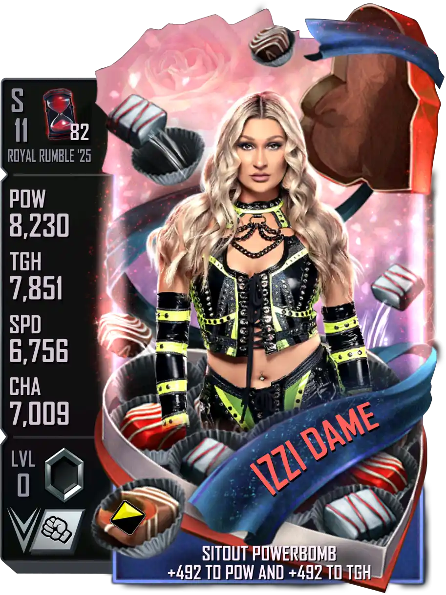 Royal Rumble '25, Izzi Dame, Valentine's Day SE (Special Edition) card from WWE Supercard
