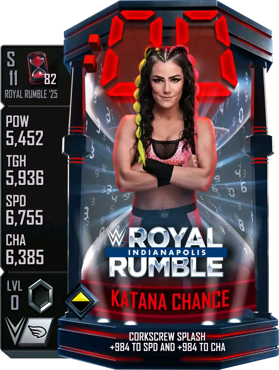 Royal Rumble '25, Katana Chance, Standard Card from WWE Supercard