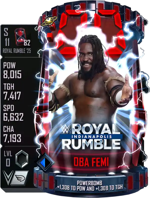 Royal Rumble '25, Oba Femi, Fusion card from WWE Supercard