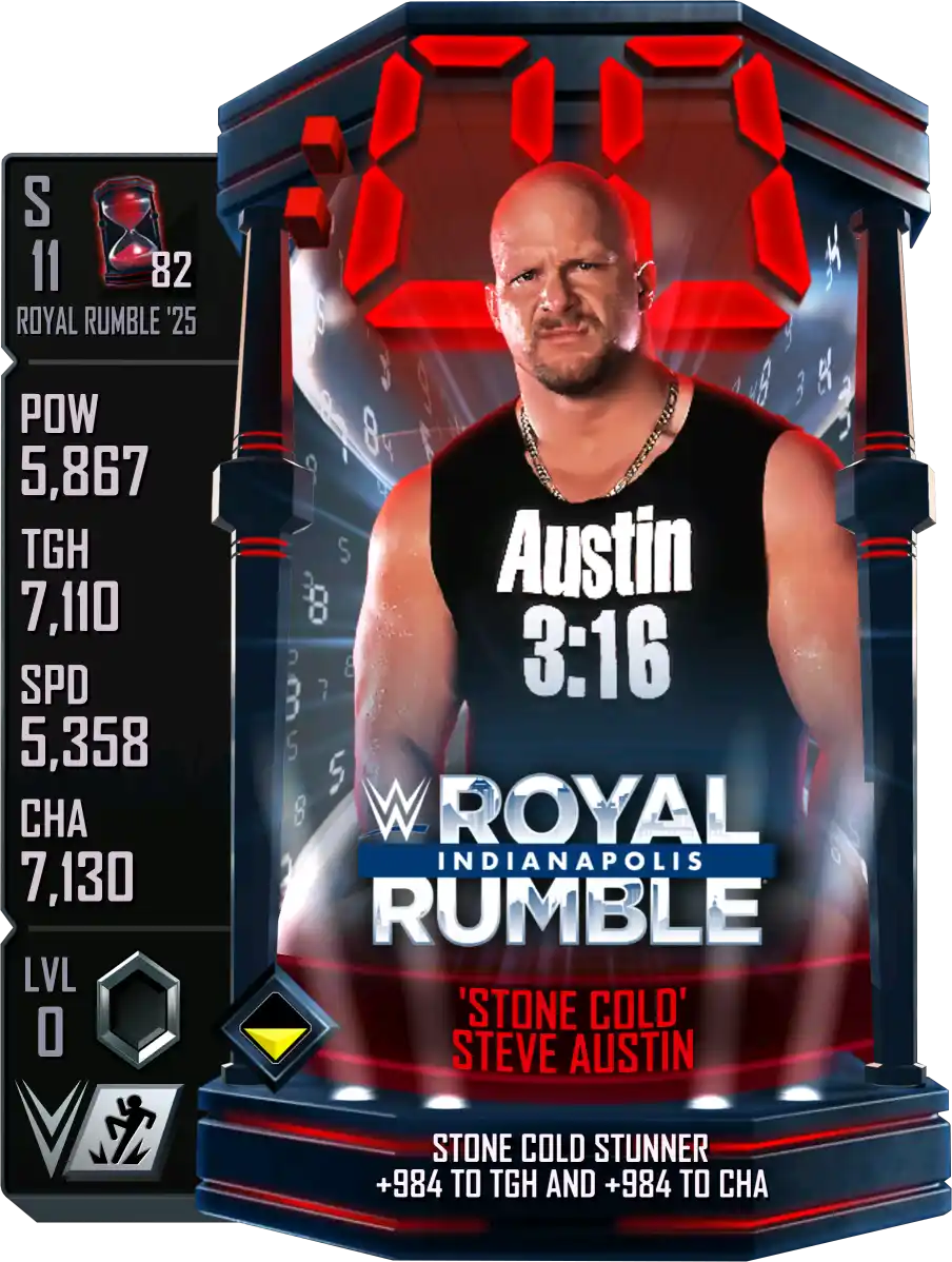 Royal Rumble '25, Steve Austin, Standard Card from WWE Supercard