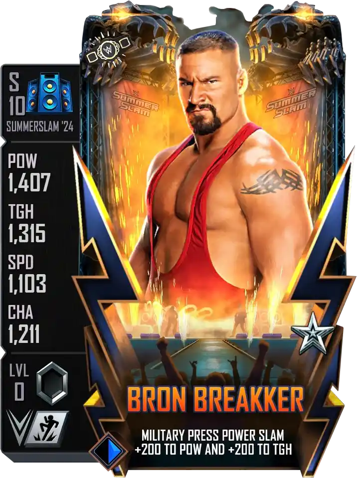 SummerSlam '24, Bron Breakker, Heroic Event card from WWE Supercard