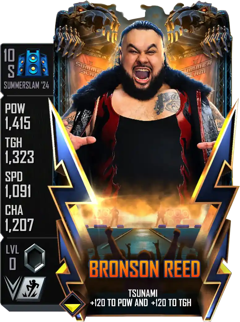 SummerSlam '24, Bronson Reed, Heroic Event card from WWE Supercard
