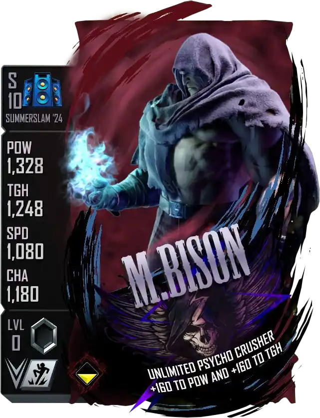 SummerSlam '24, M. Bison, Special Edition card from WWE Supercard