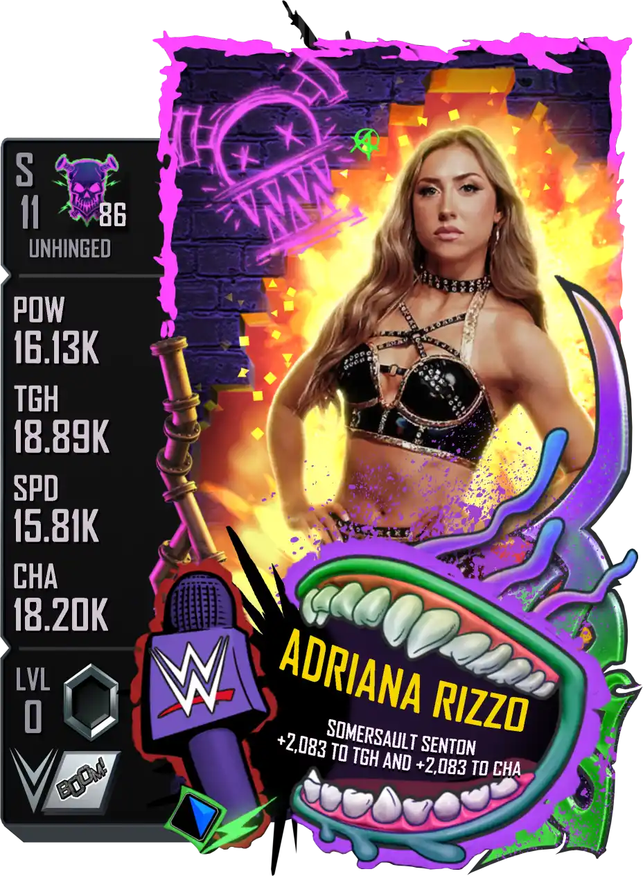 Unhinged, Adriana Rizzo, Standard Card from WWE Supercard