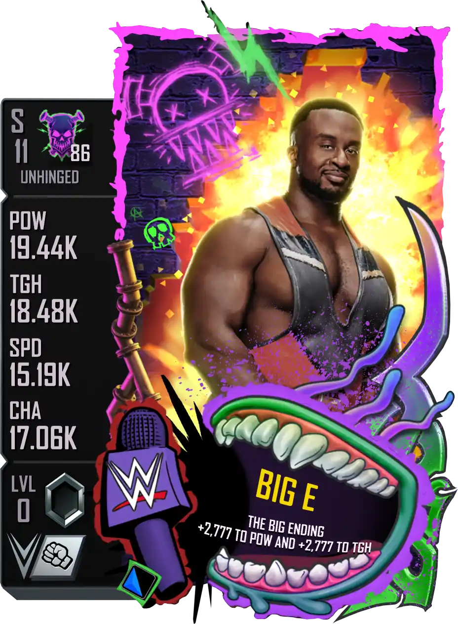 Unhinged, Big E, Standard Card from WWE Supercard