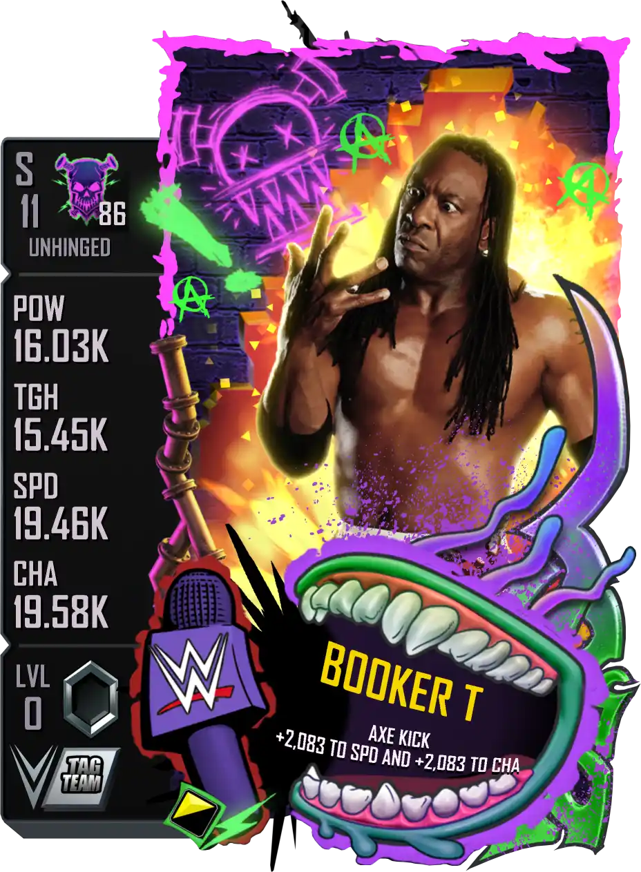 Unhinged, Booker T, Standard Card from WWE Supercard