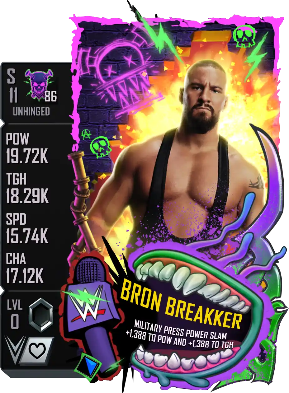 Unhinged, Bron Breakker, Standard Card from WWE Supercard