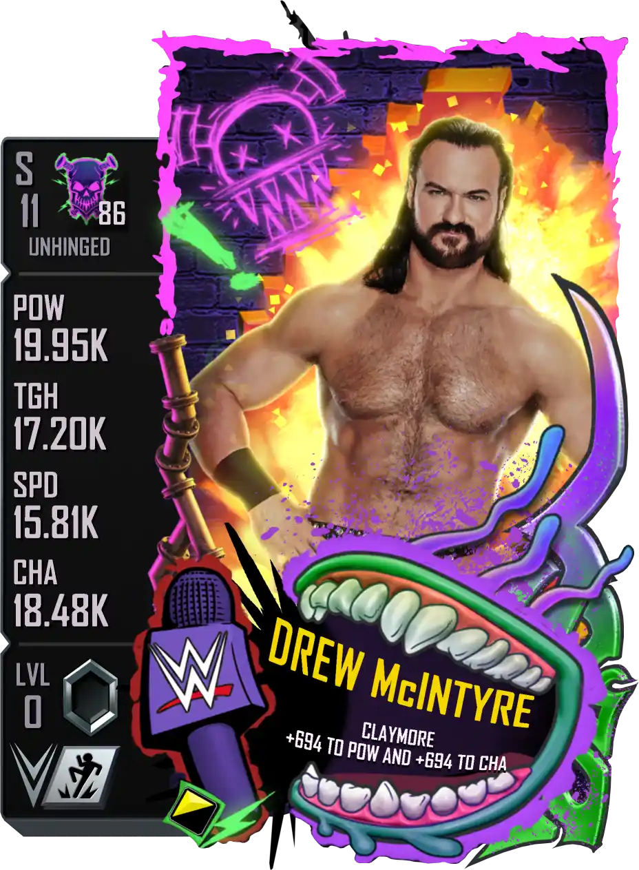 Unhinged, Drew McIntyre, Standard Card from WWE Supercard