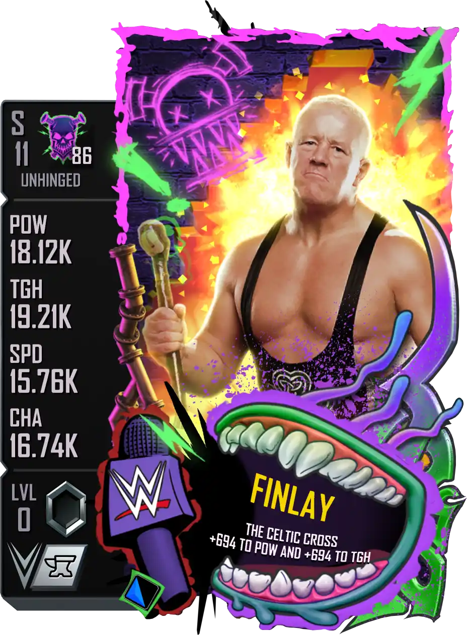 Unhinged, Finlay, Standard Card from WWE Supercard