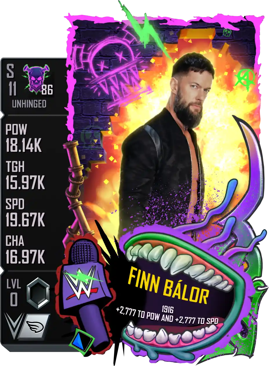 Unhinged, Finn Balor, Standard Card from WWE Supercard