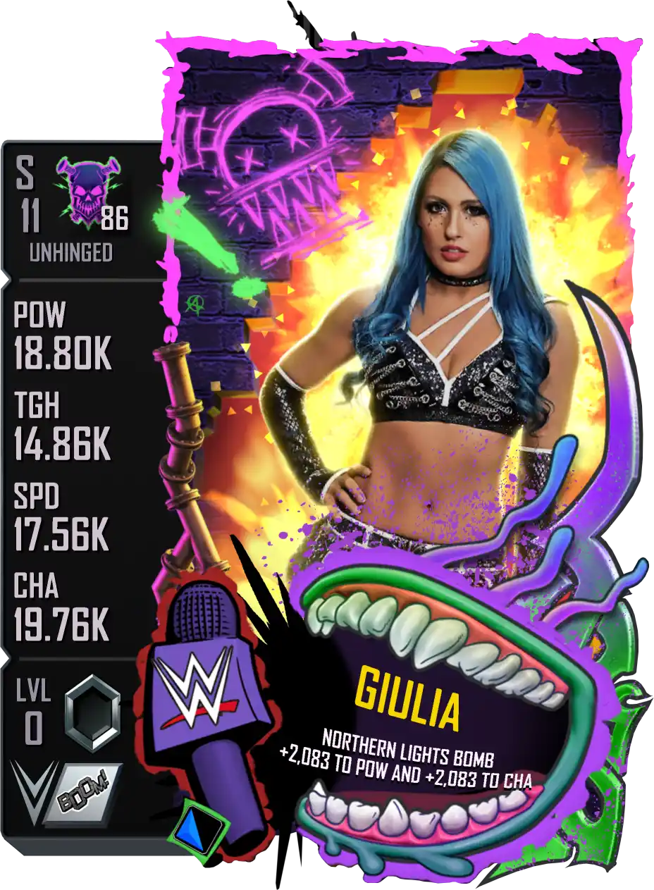 Unhinged, Giulia, Standard Card from WWE Supercard