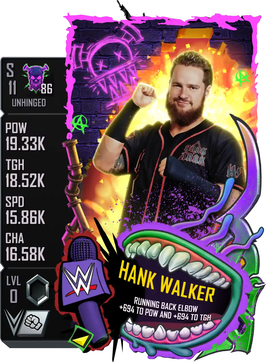 Unhinged, Hank Walker, Standard Card from WWE Supercard