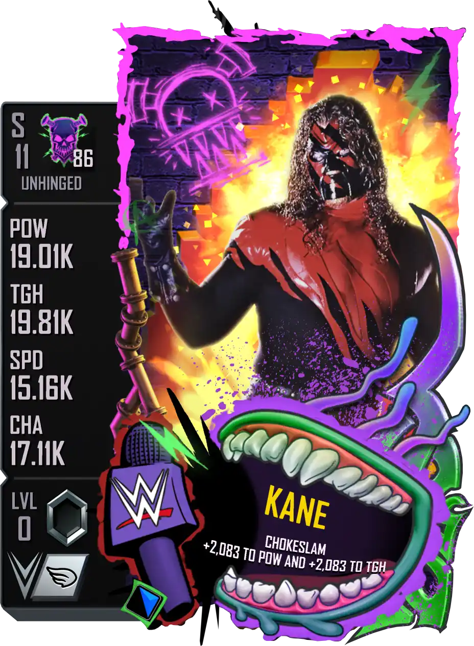 Unhinged, Kane, Standard Card from WWE Supercard