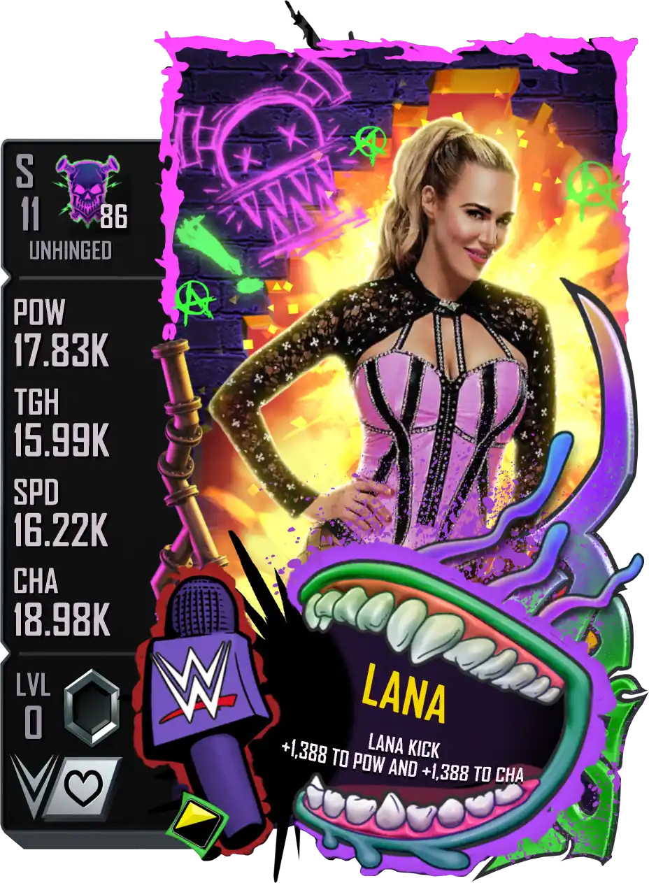 Unhinged, Lana, Standard Card from WWE Supercard