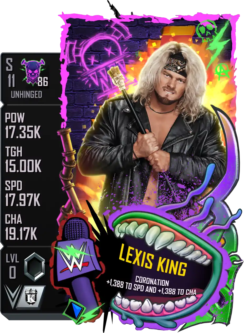 Unhinged, Lexis King, Standard Card from WWE Supercard